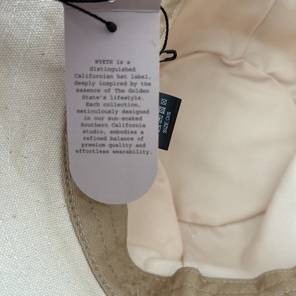 WYETH Sun Resort Hat Canvas Natural Ecru Cream Wide-Brim Hat Packable - Picture 14 of 16